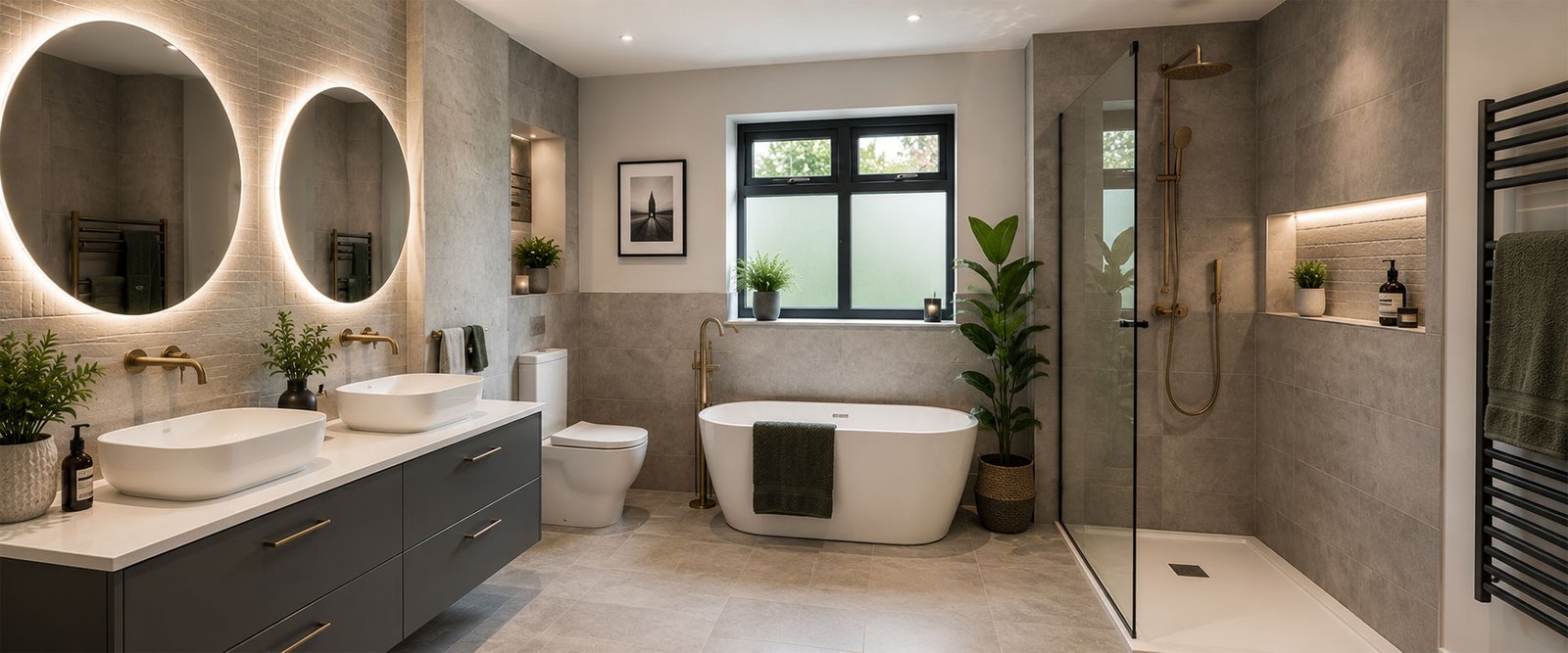 Marble en-suite bathroom