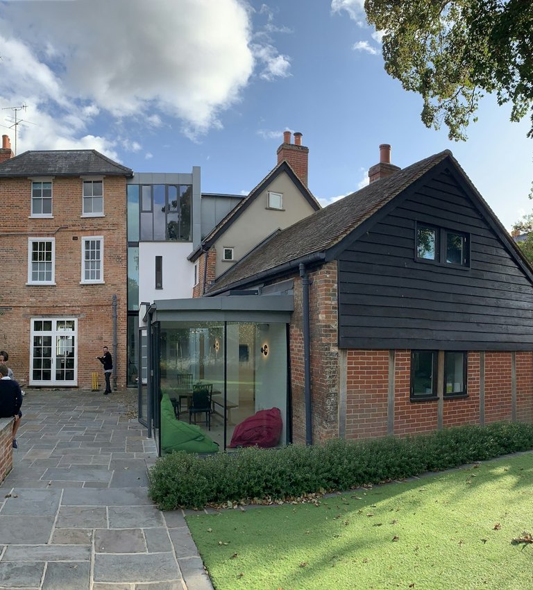 Home extension joined to an existing house
